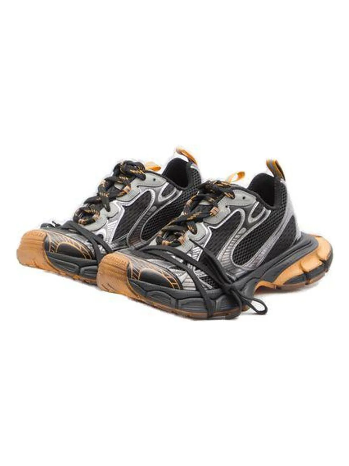 3XL BLACK/ORANGE/GREY MESH AND POLYURETHANE TRAINER