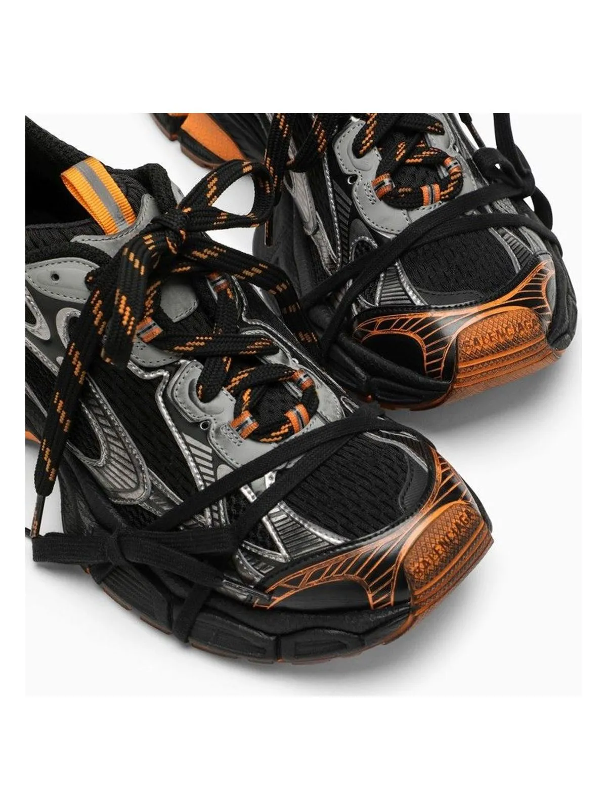 3XL BLACK/ORANGE/GREY MESH AND POLYURETHANE TRAINER
