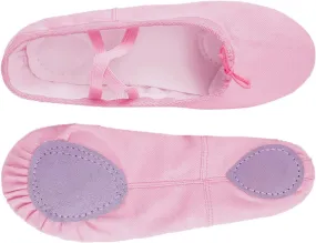 Ballet Canvas Dance Shoes Gymnastics Yoga Shoes Soft Canvas Flat Shoes for Children, Adults