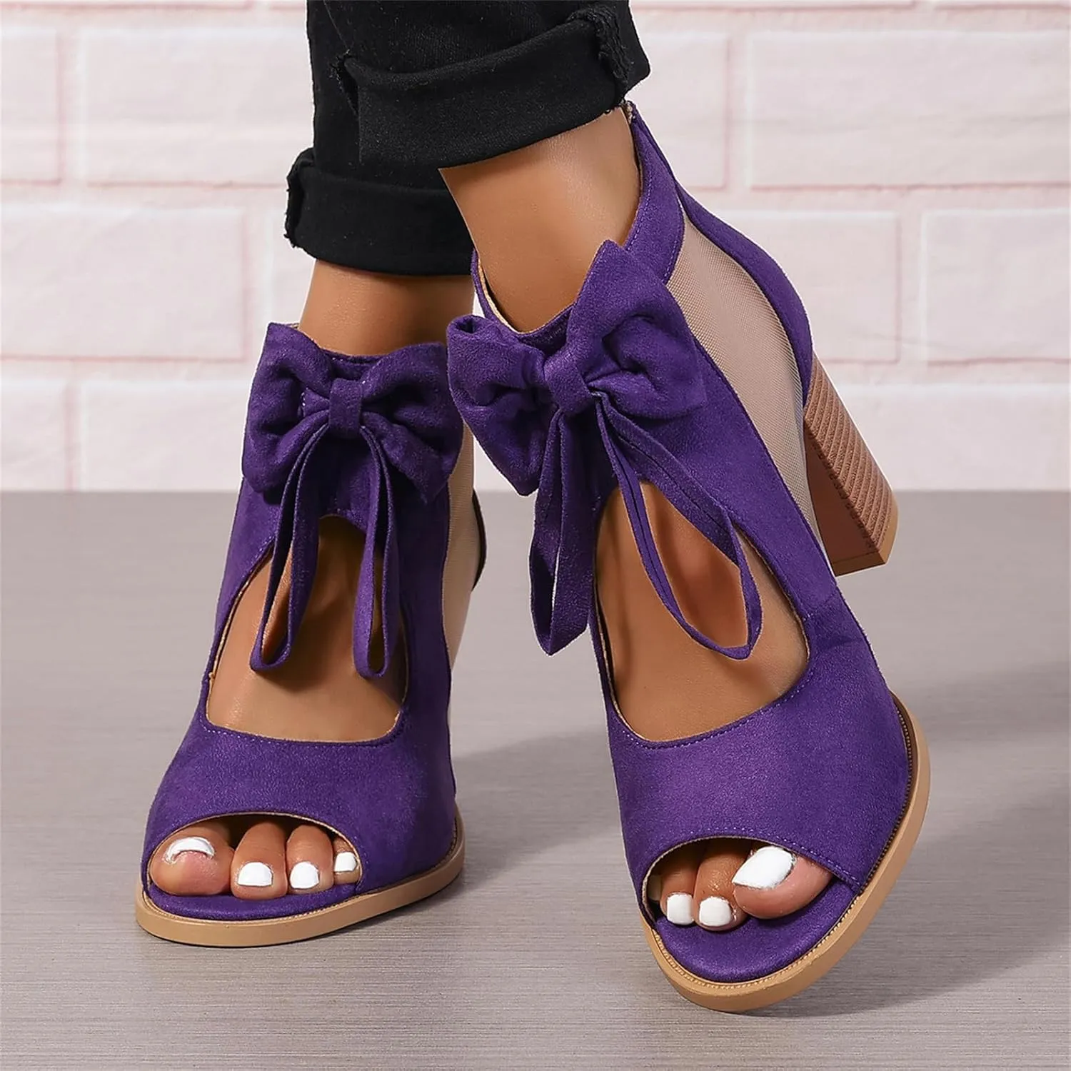 Chunky Heels For Women Wedding Low Heels Classic Open Toe Ankle Strap Block Heel Holiday Party Dress Pumps Shoes 2025