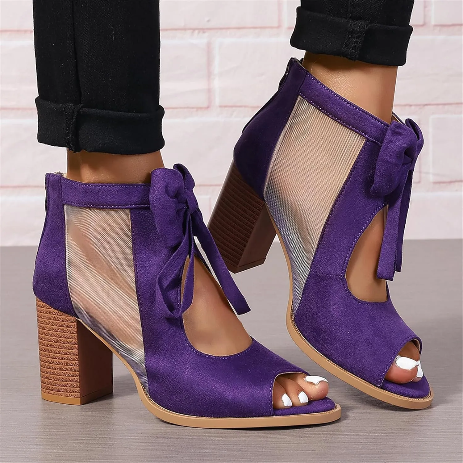 Chunky Heels For Women Wedding Low Heels Classic Open Toe Ankle Strap Block Heel Holiday Party Dress Pumps Shoes 2025