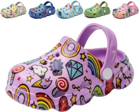 Kids Clogs Boys Girls Toddler Dinosaur Slip on Slide Garden Shoes Cartoon Beach Pool Kids Clog Sandals Slippers Water Clogs