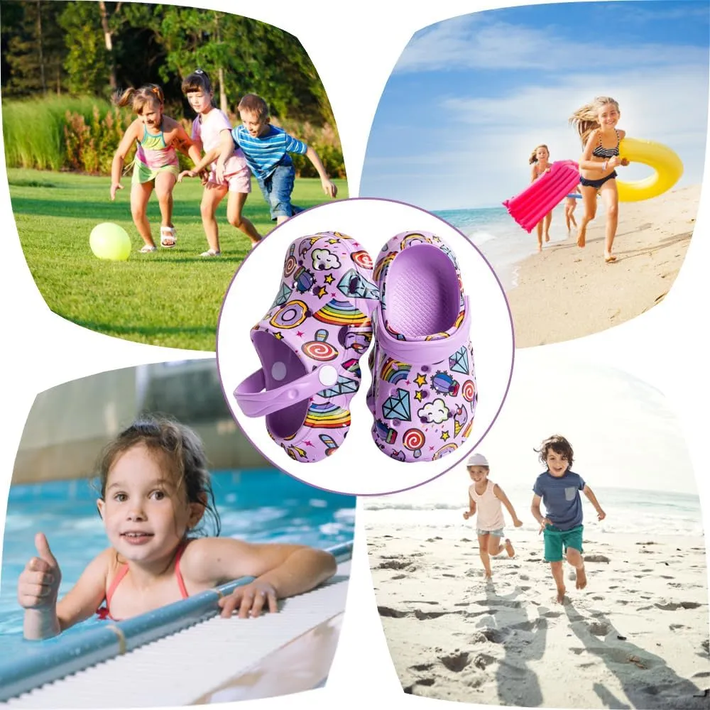 Kids Clogs Boys Girls Toddler Dinosaur Slip on Slide Garden Shoes Cartoon Beach Pool Kids Clog Sandals Slippers Water Clogs