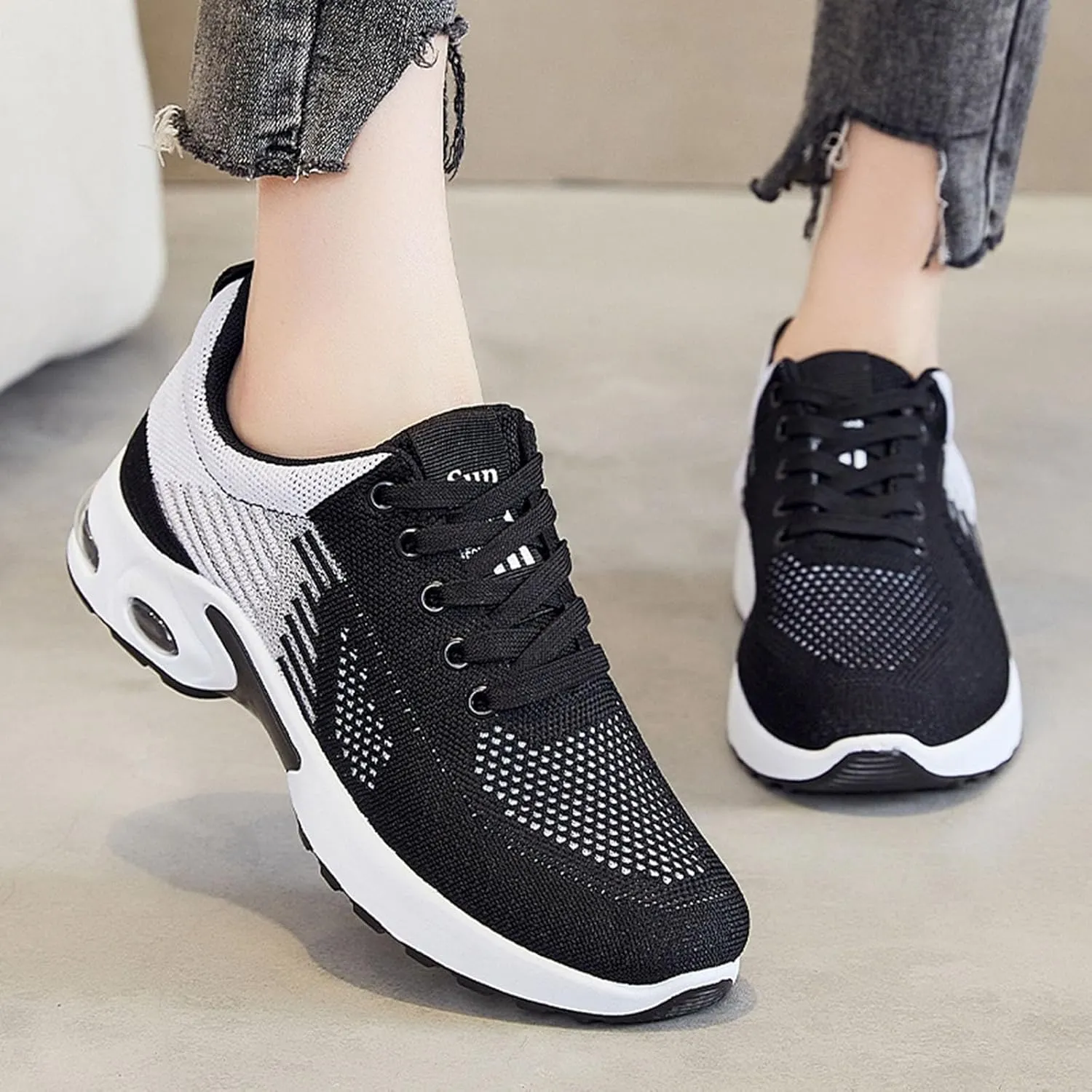 Kubbon Womens Walking Sneakers Arch Support Running Shoes Non Slip Wide Width Toe Box Shoes Lightweight Breathable Athletic Sneakers Casual Comfy