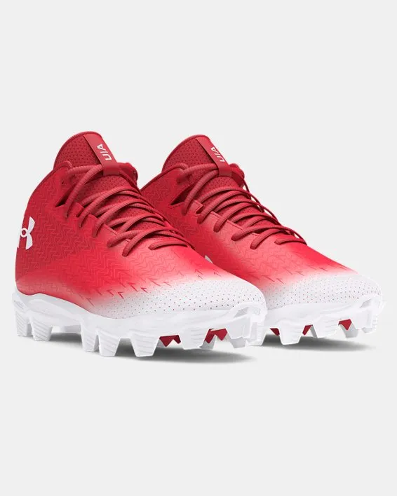 Men's UA Spotlight Franchise 4.0 RM Football Cleat - Red/White