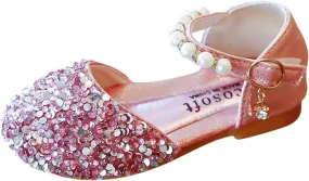 Mes Shoes Size Girls Shoes Sandals Kids Single Baby Crystal Bowknot Bling Infant Pearl Baby Shoes Size 7