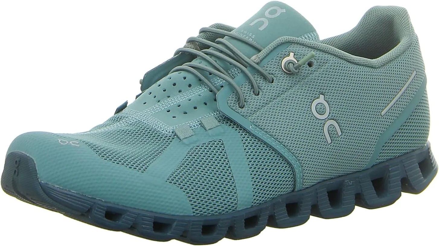 On Running Mens Cloud Monochrome Textile Synthetic Sea Trainers 8.5 US