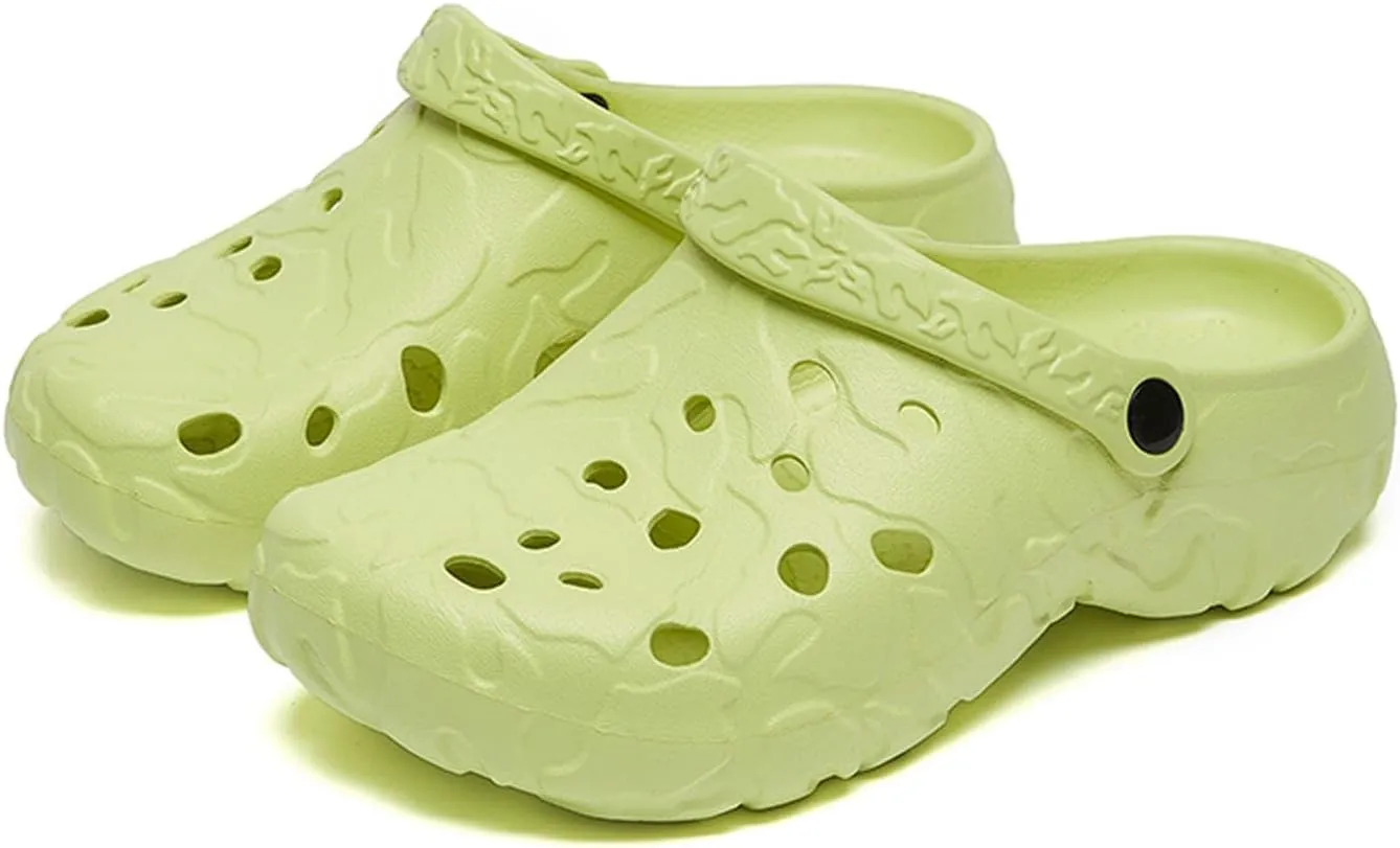 SECHRITE Clogs for Men Rubber Garden Shoes Lightweight Clogs for Men Slip On Mules for Summer - River Edge