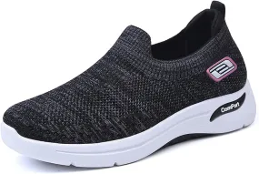 Slip On Walking Shoes for Women Orthopedic Nurse Shoes Hands Free Slip-Ins Go Walk Sneakers Tennis Comfort Wear Orthowear Shoe for Diabetic Neuropathy Plantar Fasciitis Breathable & Comfortable
