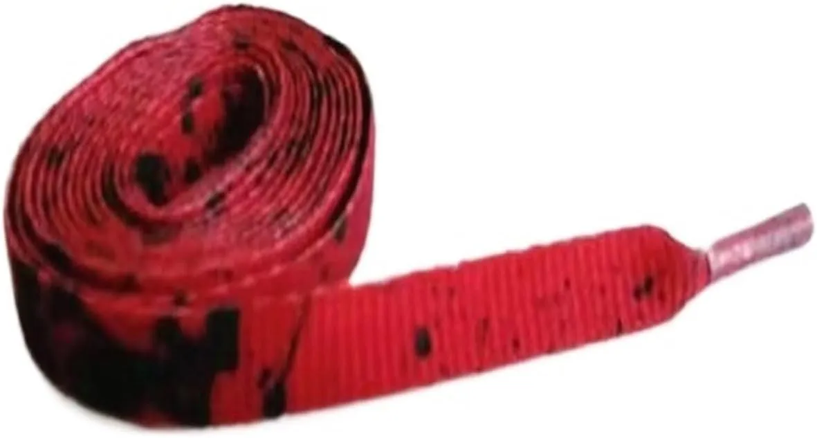 Splatter Flat Shoelaces Printing Speckle Shoelace White Black Ink Dots Graffiti Shoe Lace Red Sky Blue Dots