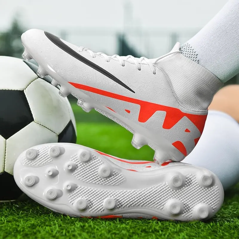 Unisex-Adult Soccer Cleats Lightweight Futsal Training Football Shoes for Big Boys