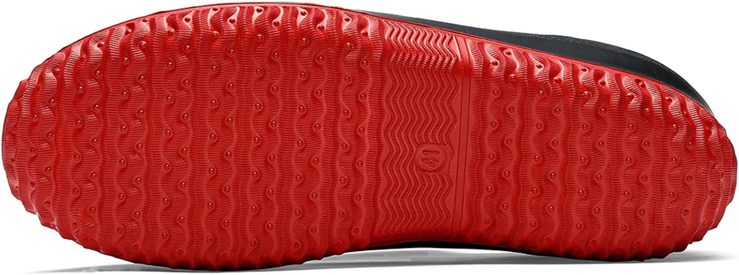 Wygwlg Men Work Chef Shoes Large Size Non-Slip Casual Loafers Waterproof and Oilproof Flat Shoes Restaurant Shoes Outdoor Rain Boots
