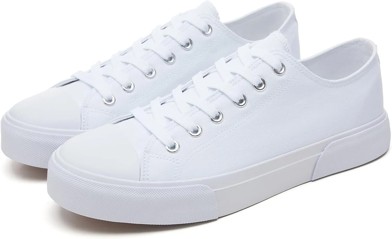 yageyan Men Canvas Low top Shoes Classic Casual Sneakers Black and White Fashion Shoes