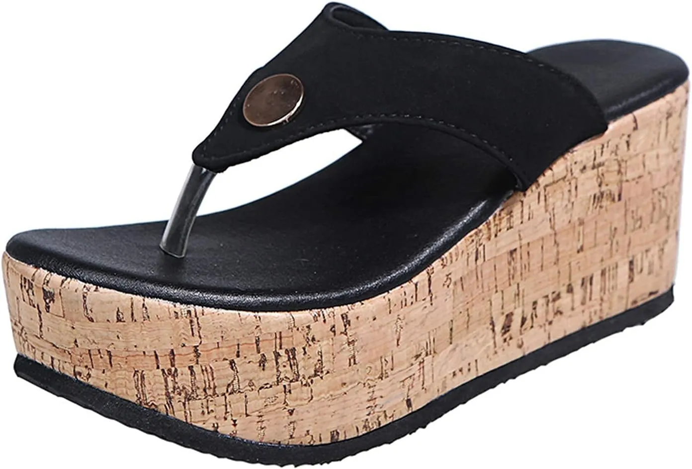 ZBYY Women Wedge Sandals Platform Slip on Cork Wedge Mules Platform Slide Sandals Summer Flip Flop Gladiator Sandals